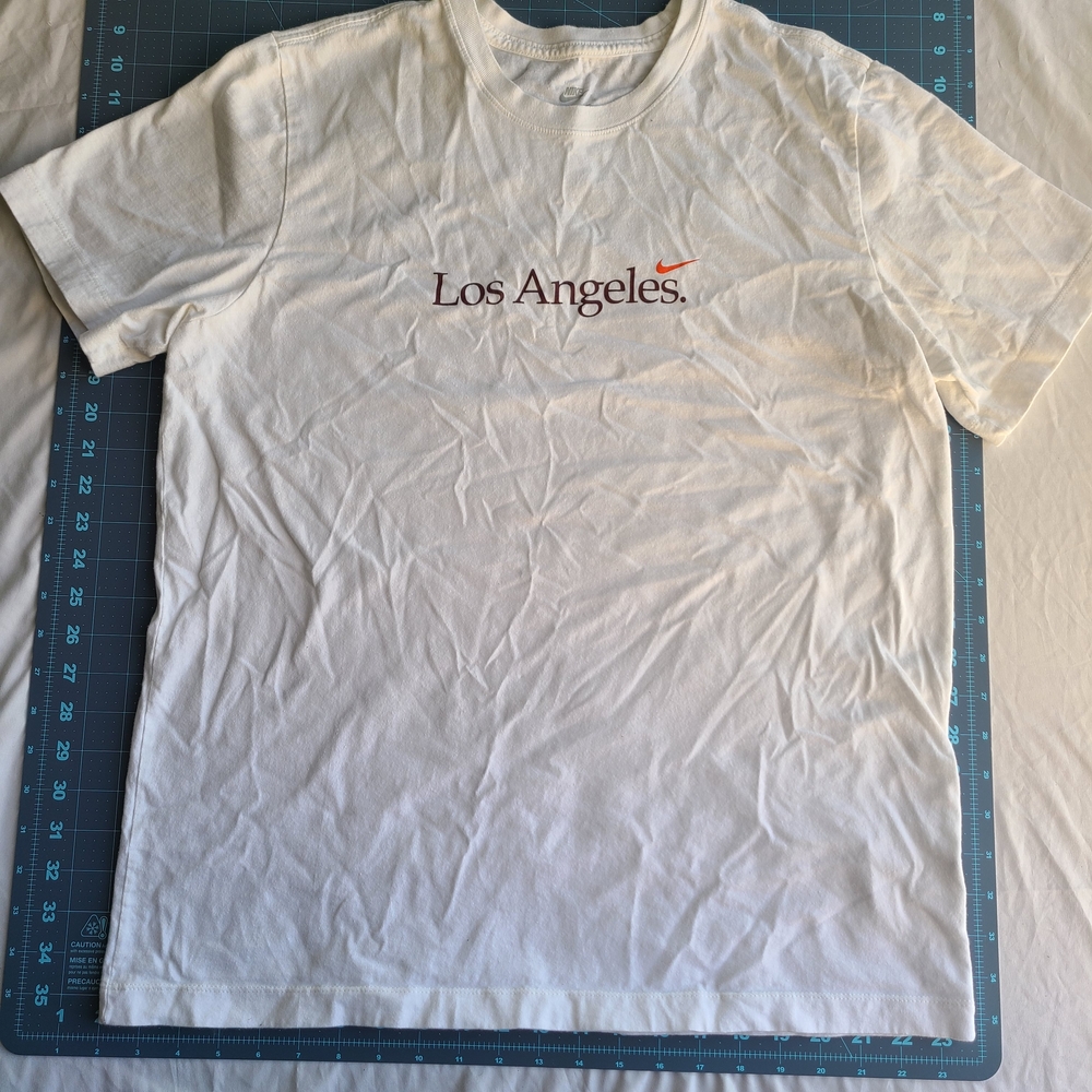 Nike White Los Angeles Tee Tshirt West Coast Urban Athleisure 100% Cotton Large